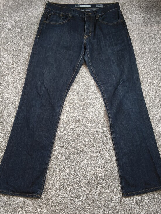BKE Other - BKE Jake Straight Jeans Mens 33R Dark Blue Wash Denim Button Fly